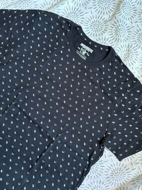 True Religion Men's All Over Monogram Print T-Shirt Mens L